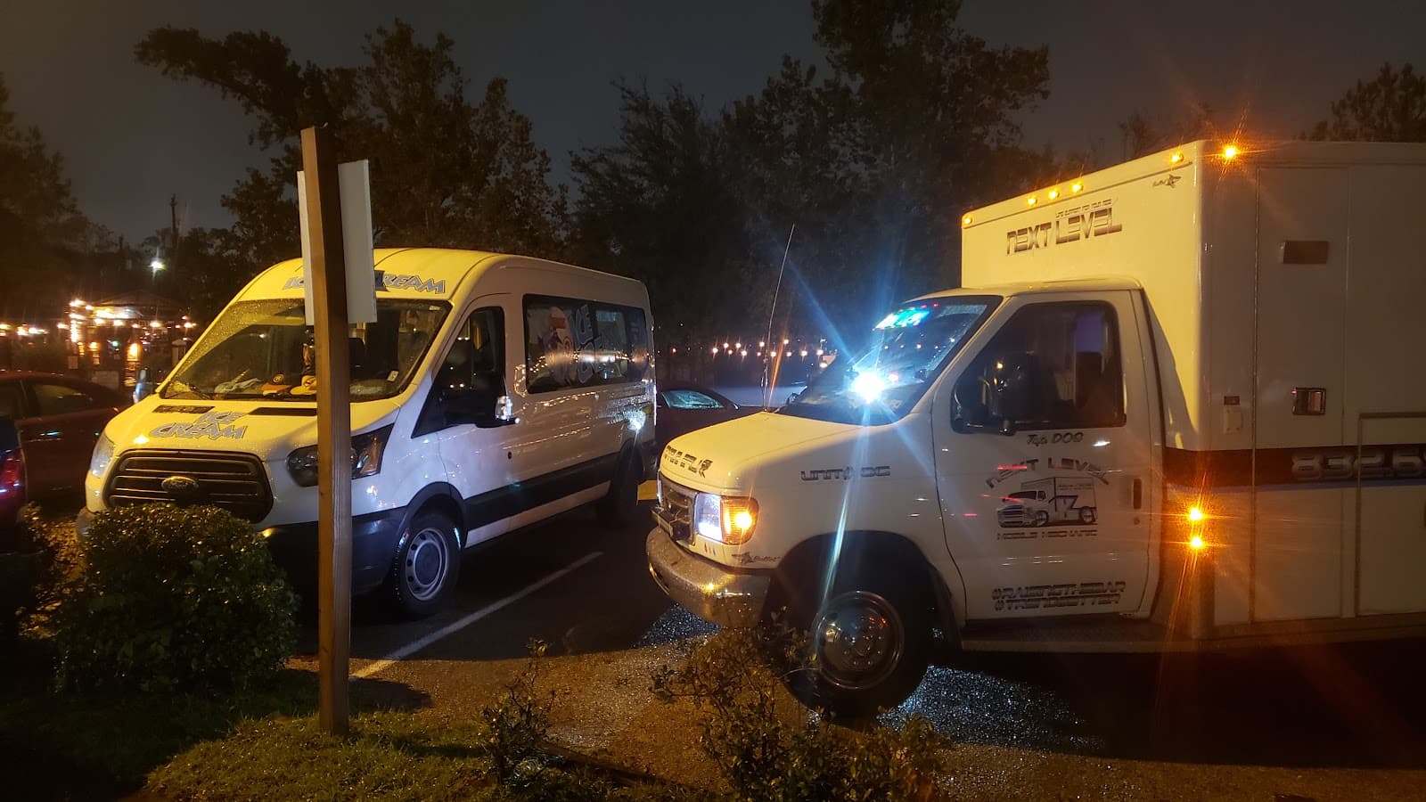 The NXT_L3VL rig out on a rainy night call